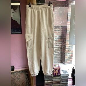 American Eagle Outfitters Tan Cargo Sweatpants